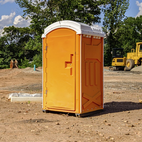 how often are the porta potties cleaned and serviced during a rental period in Van Buren